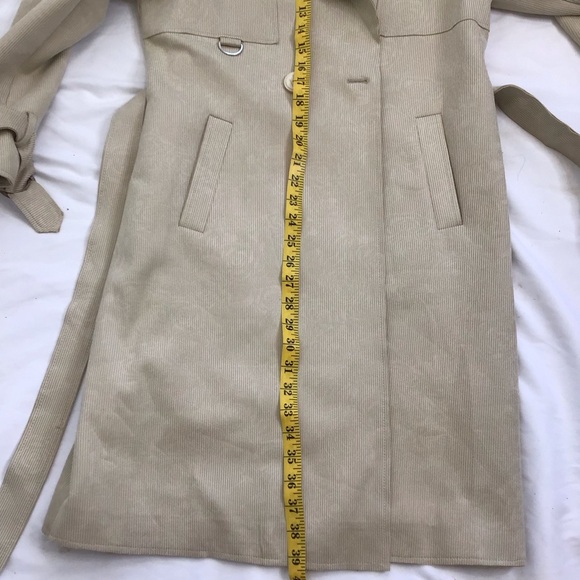 ASIAN MCKE. BE BLINDED WOMEN CREAM RIBBED COLLAR TIE BELT WRAP DRESS SZ XL - Picture 8 of 9